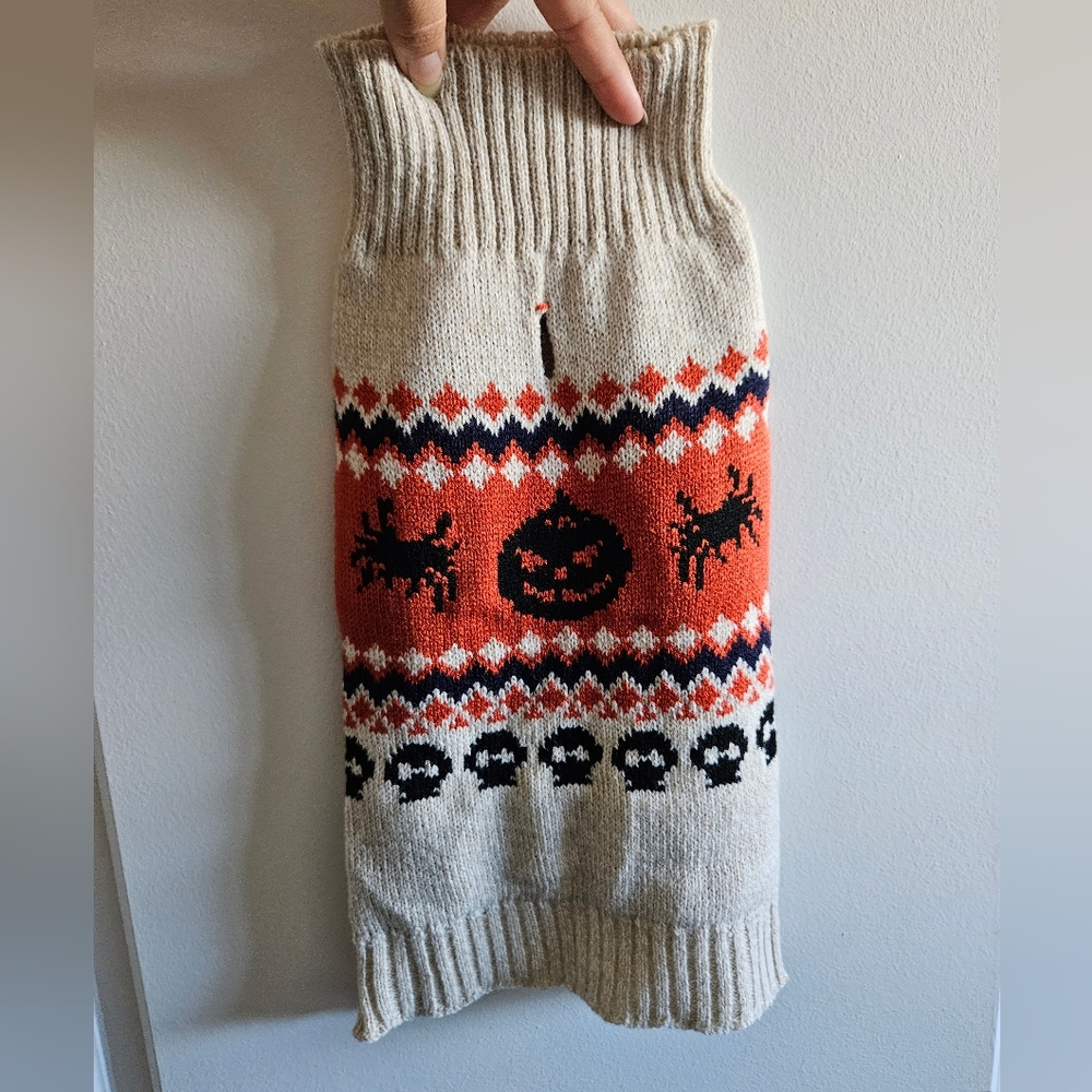 NWT Spirit Halloween Dog/Cat Sweater - Black and Orange